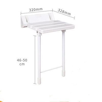 Bad Douche Muur Stoel Badkamer Kruk Hoge Huishouden Wandmontage Douchestoel Badkamer Vouwen Stoel Met Kruk benen: white