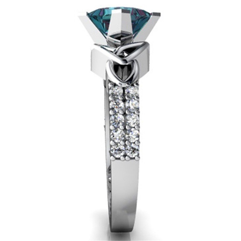 Vendita calda nuovo romantico delicato Zircone in Acciaio Inox Femminile Anello Nuziale Anello Gioelleria Raffinata E Alla Moda