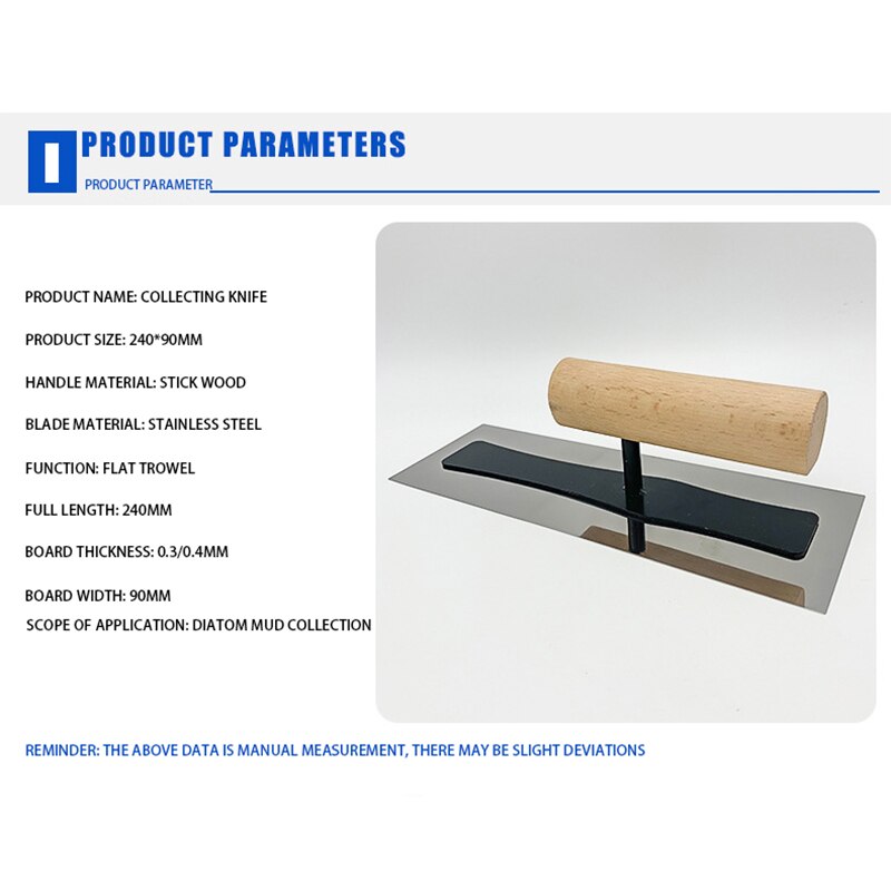 240Mm Bouw Beton Schrapen Gereedschappen Troffel Rvs Stukadoors Troffels, Tegel Vloer Muur Cement Modder Troffel