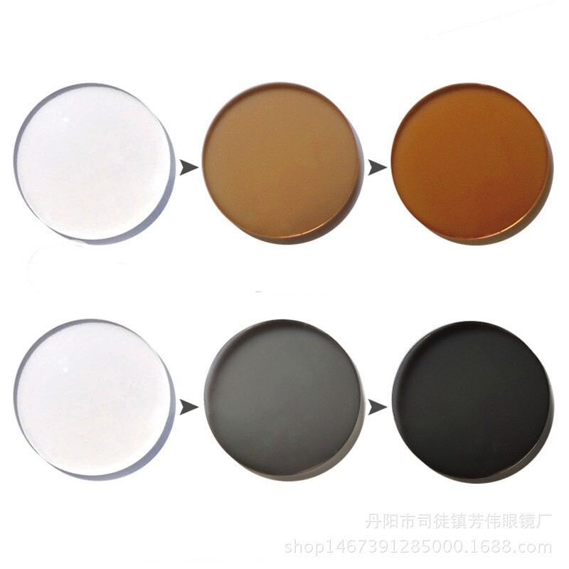 1.56 Index Photochromic Glass Anti Reflective Anti UV Anti Scratch Chameleon Transition Myopia Eye Glasses Optical Lenses