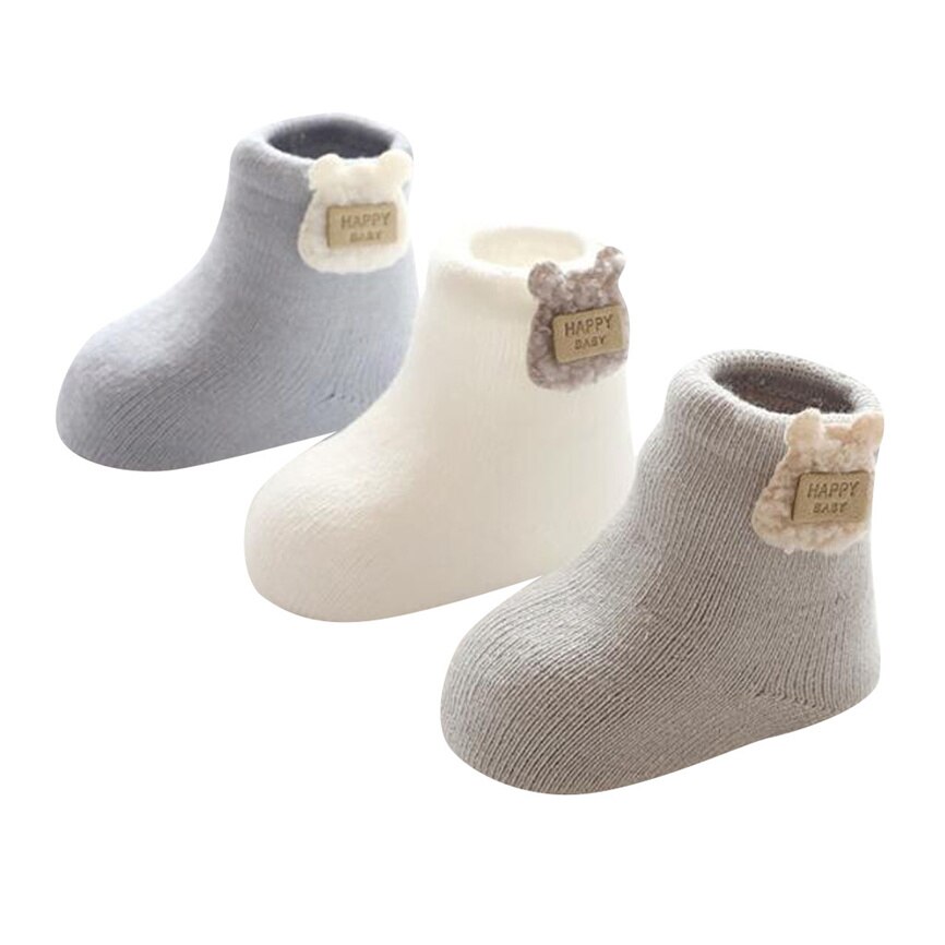 0-3 Jaar Oude Baby Kinderpark Meisjes Jongens Mooie Sokken Patchwork Print Katoen Midden Sokken Leuke Cartoon Kinderen Sokken: Gray / S