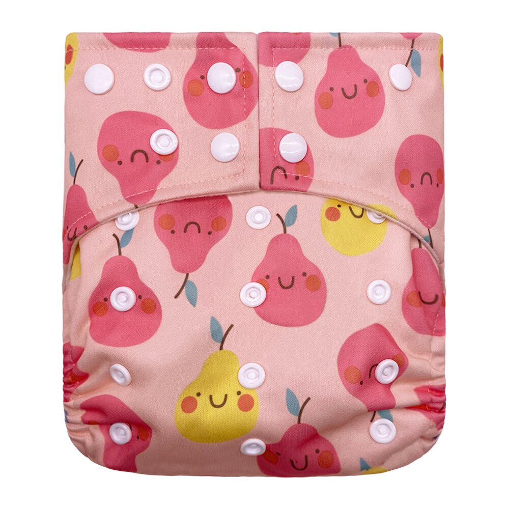 Goodbum Waves Printed Washable Adjustable Double Gusset Square Cloth Nappy For Baby Diaper: D40