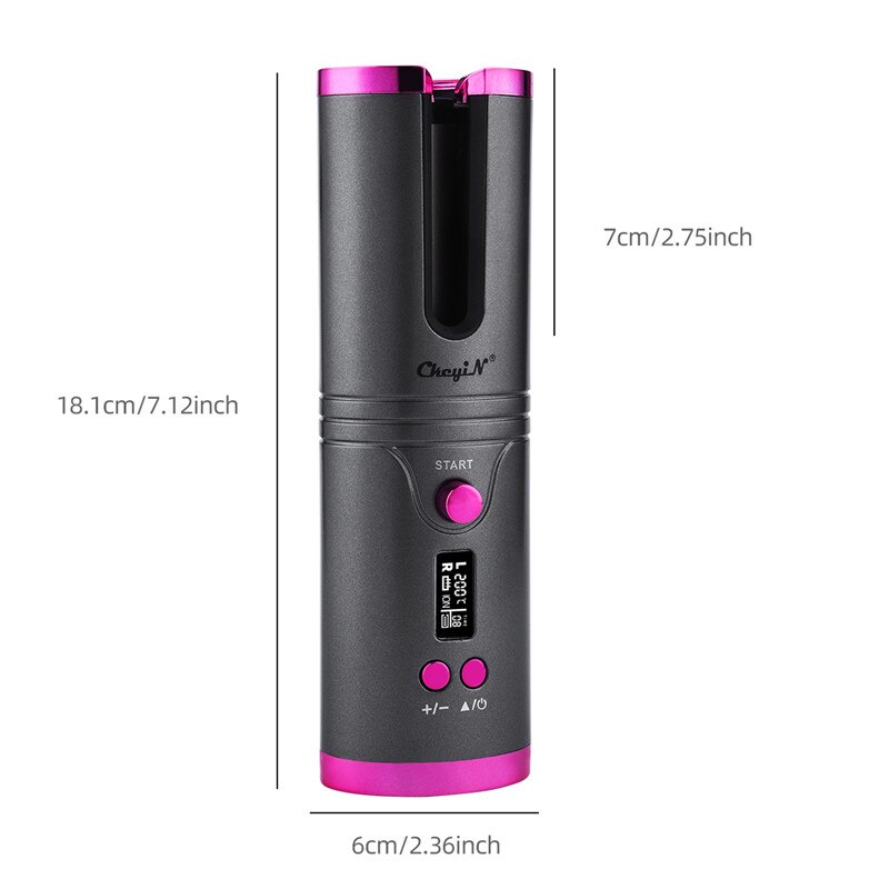 Automatic Hair Curler USB Rotating Hair Curling Iron Ceramic Magic Air Curler Waver Wand Cordless Curling Tong Salon Hair Styler