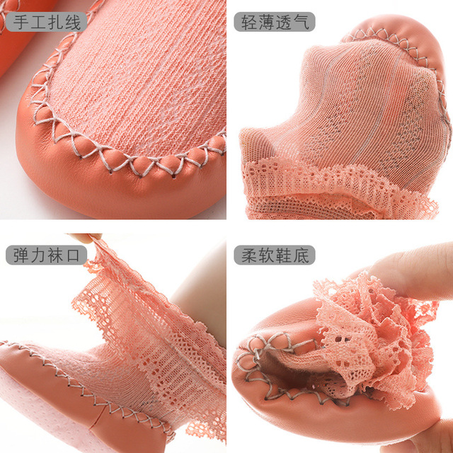 Lente Zomer Baby Schoenen Schattige Mode Baby Peuter Meisje Sokken Antislip Kinderen Kids Floor Sokken Kant Meisjes Sokken