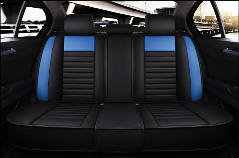 asiento de cuero Pu cojín no se mueve Universal cubierta del coche no diapositiva General saltos Hatchards a para Toyota Rav4 E6 X30: Good Blue Back 1pcs