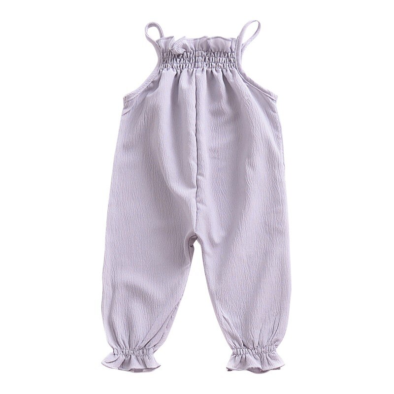 Baby Mädchen Jungen Strampler Outfits Baumwolle ärmellos Nette freundlicher Baby Mädchen Solide Blumen- Halfter Schlinge Strampler Kleinkind Kleidung: H / 12m
