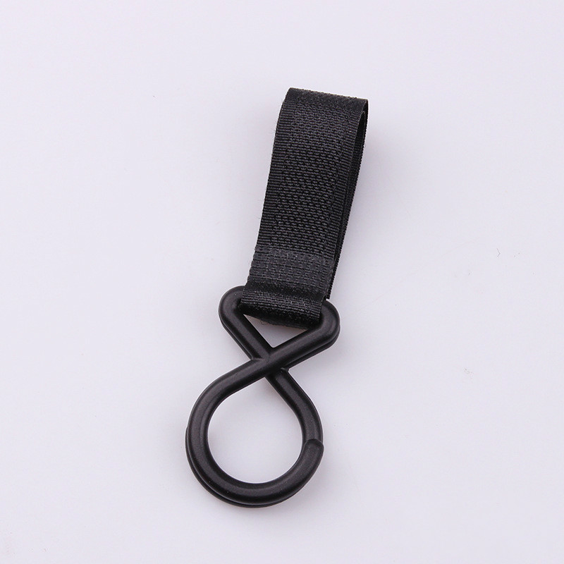 Poignée de poussette colorée, 1 pièce, poignée, crochets de suspension pour poussette, accessoires de landau, sacs de transport, 1 pièce: Black