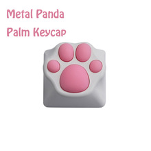 Mignon chat/Panda Palm métal Keycaps 1pc personnalité pour clavier mécanique Soft Feel Key Cap adapté pour Cherry Switch claviers