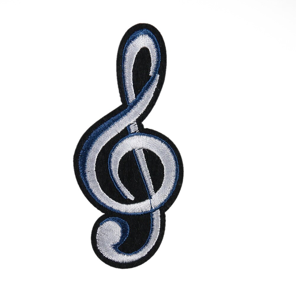 Music Note Patches Stickers Ijzer Op Kleding Warmteoverdracht Applique Diy Geborduurde Applicaties Doek Patch