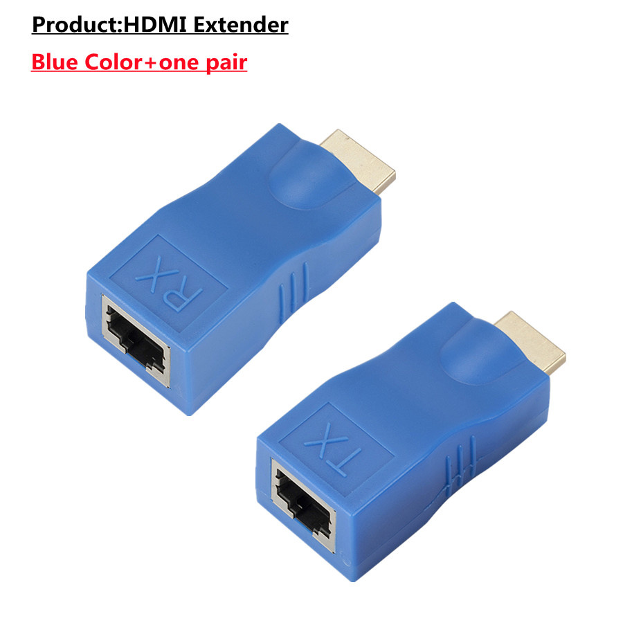 Extensor compatible con HDMI, 4k, puertos RJ45, red LAN, HDMI, extensión compatible hasta 30m sobre CAT5e/6, Cable Ethernet LAN hotUTP: Default Title
