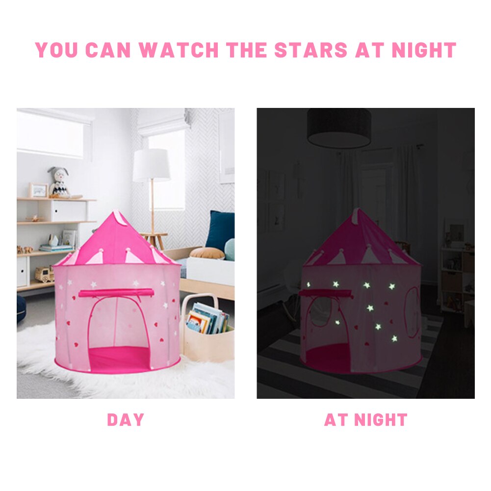 Bambini yurta castello notte maglia luminosa traspirante bambini Playhouse gioco al coperto tenda principessa L5