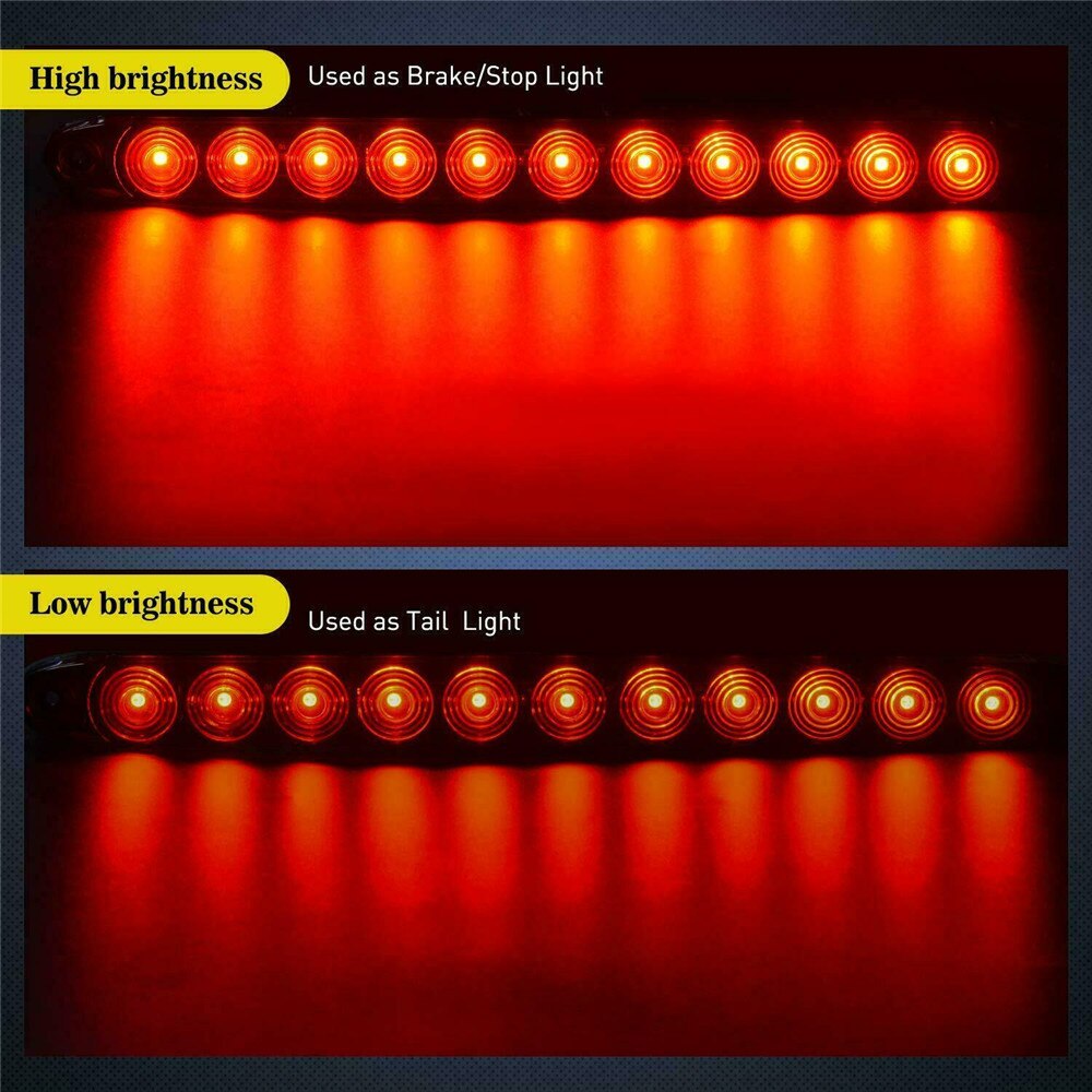 1 stk bremselys led bar trailer lys 11 led lys 12 v led baglygter stop signal baglygter til trailer