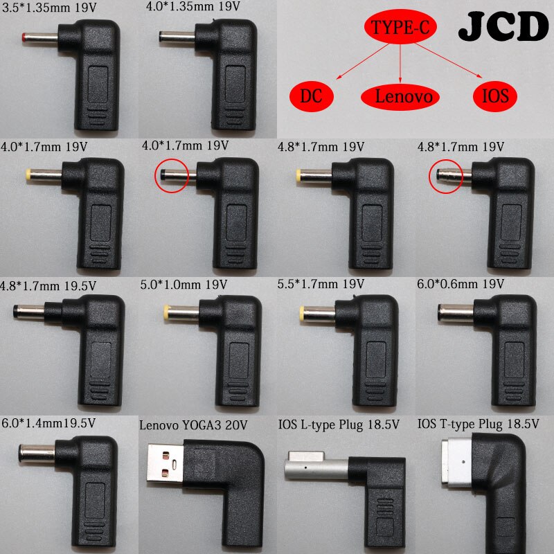 Type C USB-C DC 19V Adapter 3.5*1.3mm 7.9*5.4mm 3.0*1.1mm 4.0*1.3mm 6.0*1.4mm PD Emulator Trigger voor Laptop Tablet