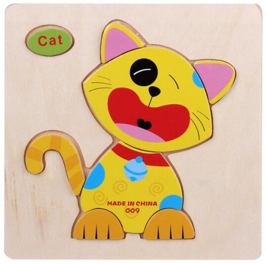 Baby Spielzeug Holz Puzzle Nette Cartoon Tier Intelligenz Kinder Bildungs Gehirn Teaser Kinder Tangram Formen Jigsaw: Model 3