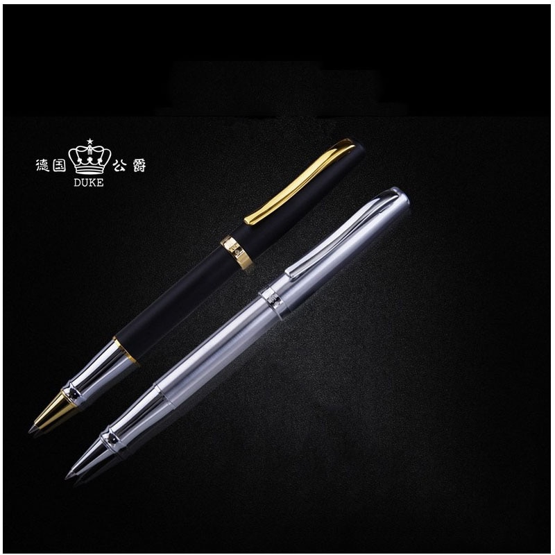 Germany DUKE Model 209 Roller Ball Pen Black Pen Gold Clip Ballpoint Pens Black Ink Writting Pen for Bussiness and Office