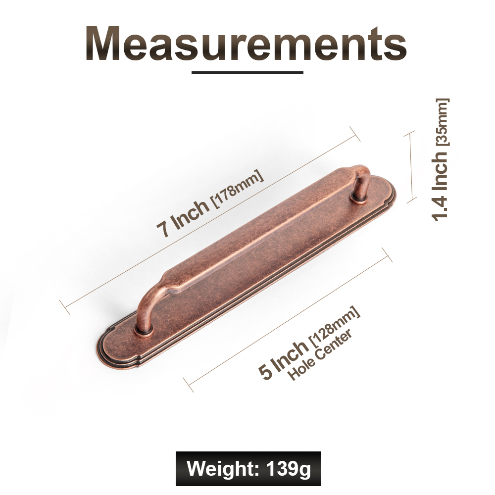 Antikk messinghåndtak med bakplate vintage deksel til møbelhåndtak skuff skap bar trekkhåndtak til hjemmet: 4xl / Mørkegrå