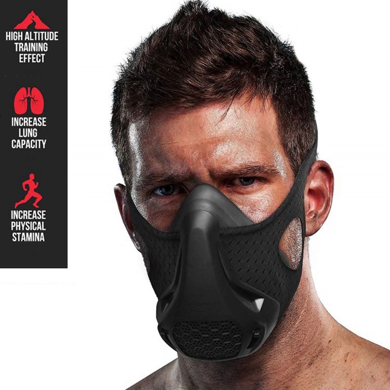 Uithoudingsvermogen Masker 24 Ademen Niveaus Workout Hypoxische Masker Fitness Sport Masker Workout Cardio Masker