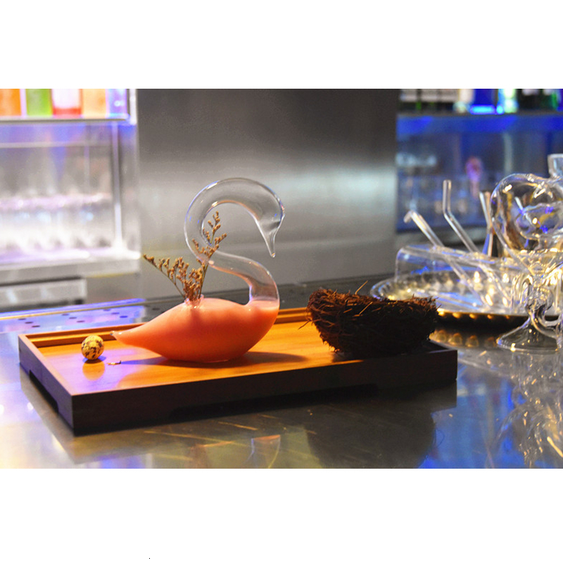 American Bar Latest Creativity Grace Swan Cocktail Straw Cup School Party DIY Mixing Wine Glass Cold Drink Container: Male Swan 200ml