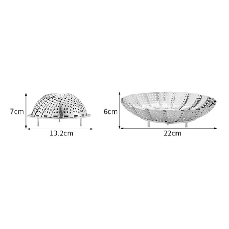 Plat pliant vapeur inox alimentaire vapeur panier maille légumes cuiseur vapeur extensible pratique cuisine Gadget