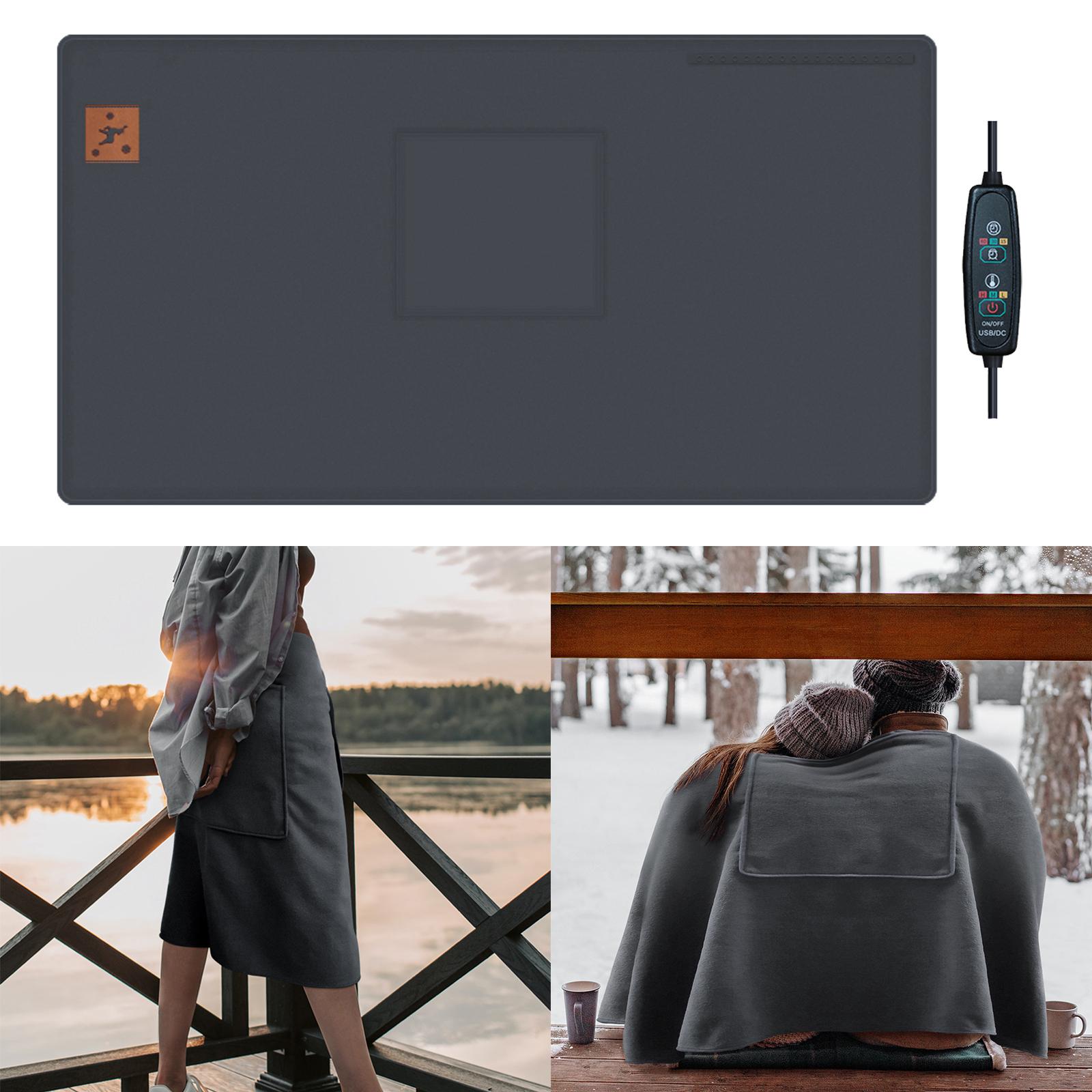 USB Electric Blanket Overheating Protection 3-Lever 10W Leg Blanket Heating Blanket Throw for Office Home Camping Gym Back Neck