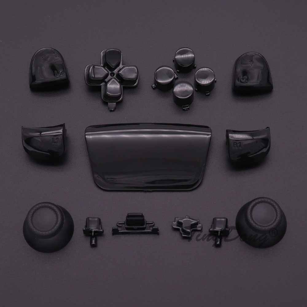 For PS5 BDM-010 V1 handle thumbstick joystick cap L1 R1 L2 R2 D-pad button PS5 controller's chrome-plated gold-PS5plated button