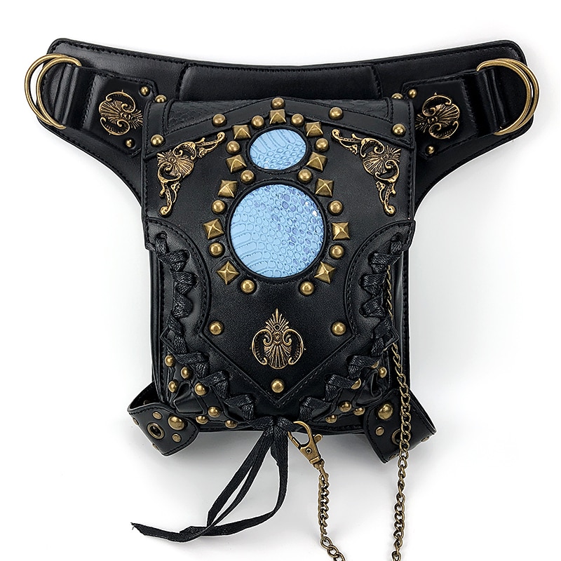 Gear duke kvinders steampunk tasker gotisk messenger håndtaske skuldertaske vintage retro rock taljepakke lille ben taske