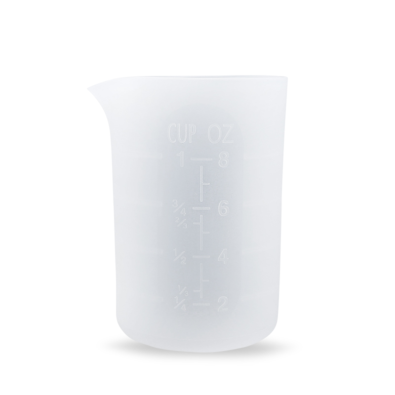100ML Silicone Measuring Cup Graduated Beaker Epoxy Resin Glue Tools Reused Silicone Round Stirring Rod Measuring Tools: 250ML 1PCS