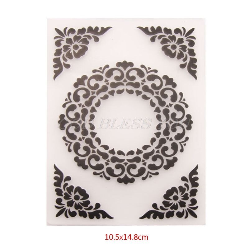 Plastic Embossing Folder Template DIY Scrapbook Photo Album Card Making Decoration Crafts Rainbow Sun Cloud Flower Birdcage Leaf: 60