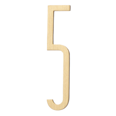 Højde 7cm 2.75 " gyldne messing bogstaver og tal vægindretning villa hotel dørplader figurer sovesal hjemmekontor nummer gør-det-selv: Nummer 5