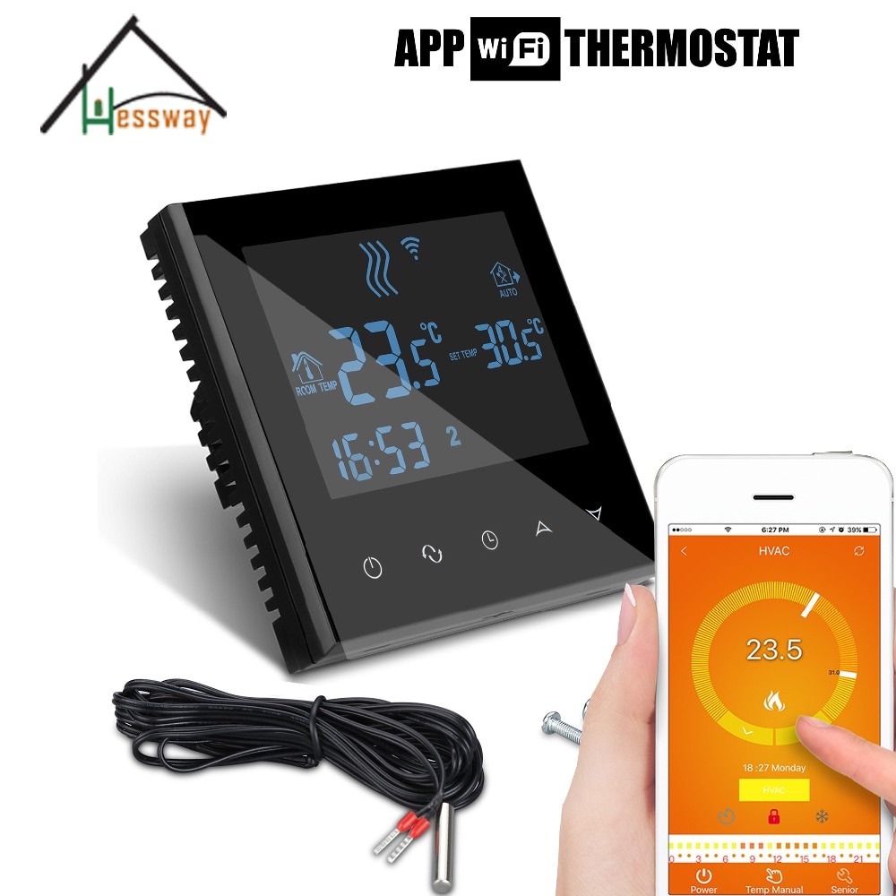 220v 110v 3kw opvarmning wifi termostat temperaturregulator til gulvvarme belastning til app iso android