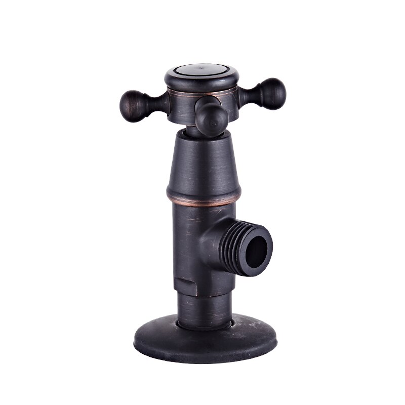 Full copper triangulation valve, cold and water stop valve, bathroom kitchen corner valve 4 points long switch general: Light Green