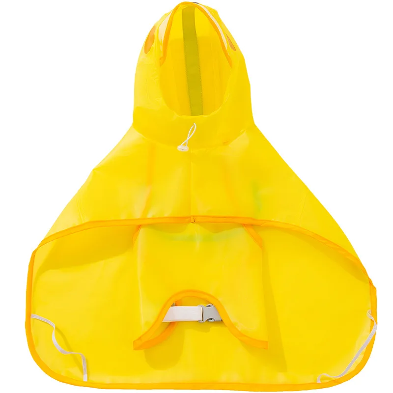 Ropa impermeable con forma de pato para perros y mascotas, impermeable para cachorros y mascotas, chaqueta impermeable con capucha, ropa suave de PVC para perros pequeños, Poncho de lluvia para cachorros