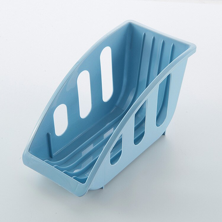 Europa stil plader holder container plade arrangør bordvarebeholder skabplader hylde stativer holdere opbevaring til plade: Blå