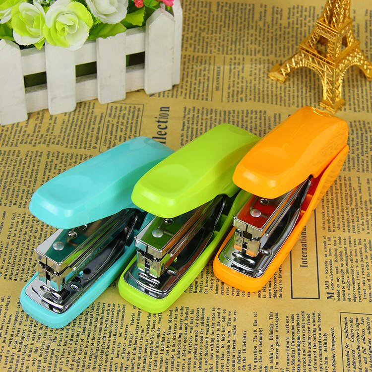 Essential Office Labor-saving Stapler 12# Mini Hand Medium Stapler Factory Children Candy Color Staplers