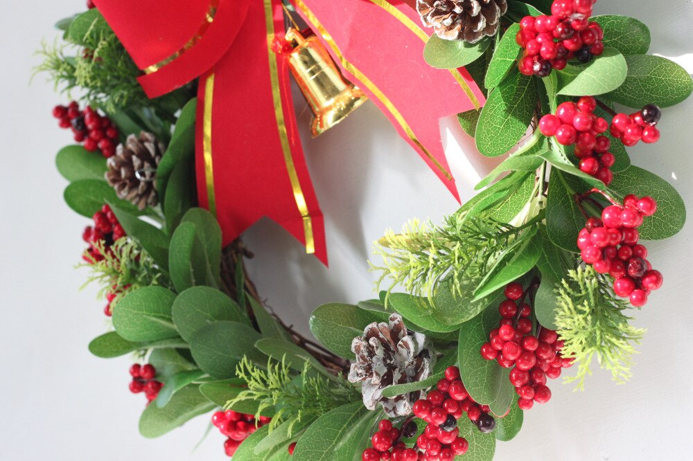 Christmas Fruit Wreath for Xmas Home Door Window Wall Hanging Decoration Christmas Wreath Pine Cone Chritmas Decorations