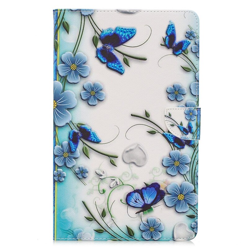 Per Il caso di Samsung Galaxy Tab 8.0 2019 SM-T290 T295 Simpatico Gatto Unicorno Cucciolo Farfalla Tablet Cover Per Galaxy Tab UN 8.0 2019 Caso: Blue Flower