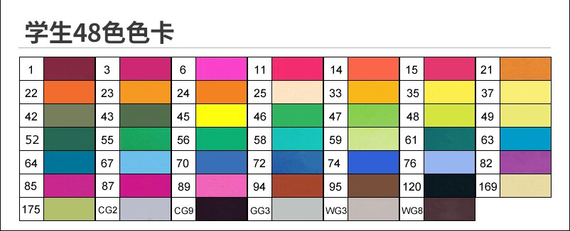 TouchFive12/36/48/60/80/168 Color Sketch Marker Pen Double Tips Alcoholic Markers Pen For Artist Manga Art Supplies School: 48 Colors