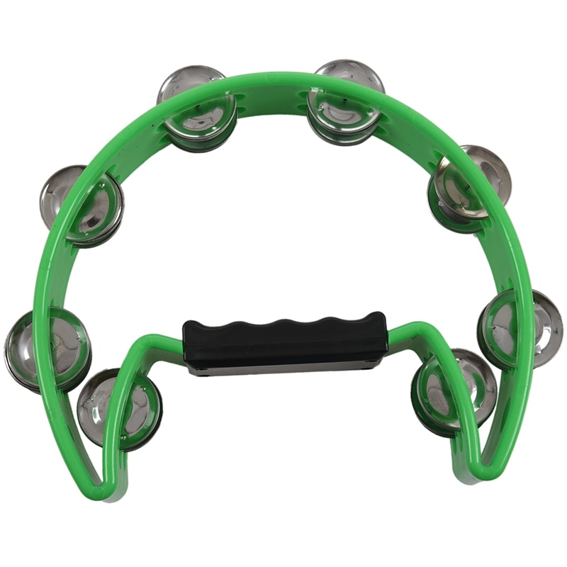 Single Row Tambourine for Kids and Adults - Comfortable Hand Held Percussion Instrument - Great for Choirs (Church) - Percus: Default Title