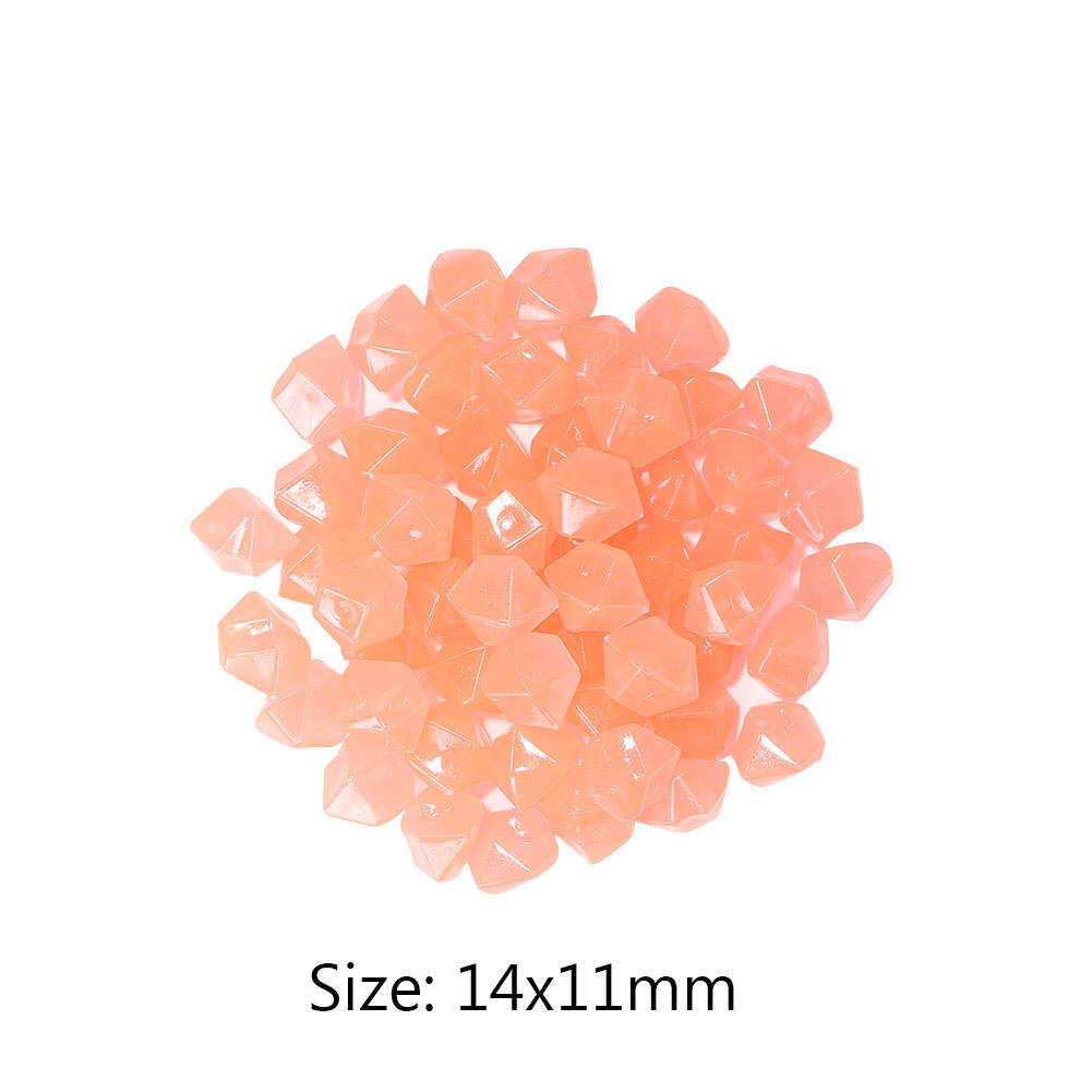 100Pcs Luminous Glowing Stones GloIin the Dark Garden Outdoor Aquarium Accessories for Fish Tank Decoration: Style C