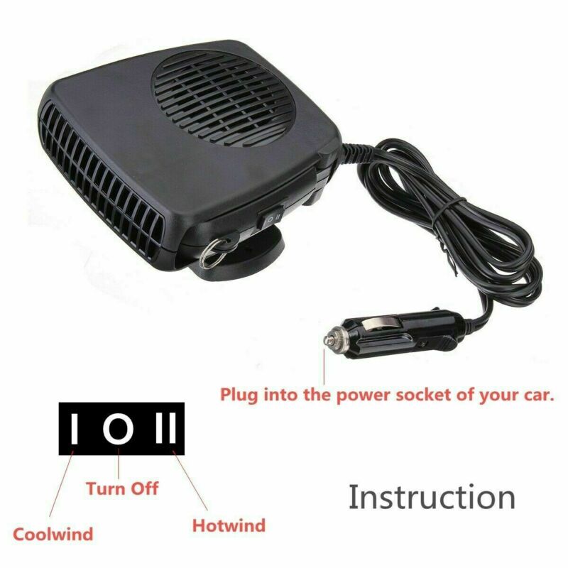 Newest 200W 12V/24V Car Heater Cooler Demister Windscreen Screen Defroster Dash Heating Heater