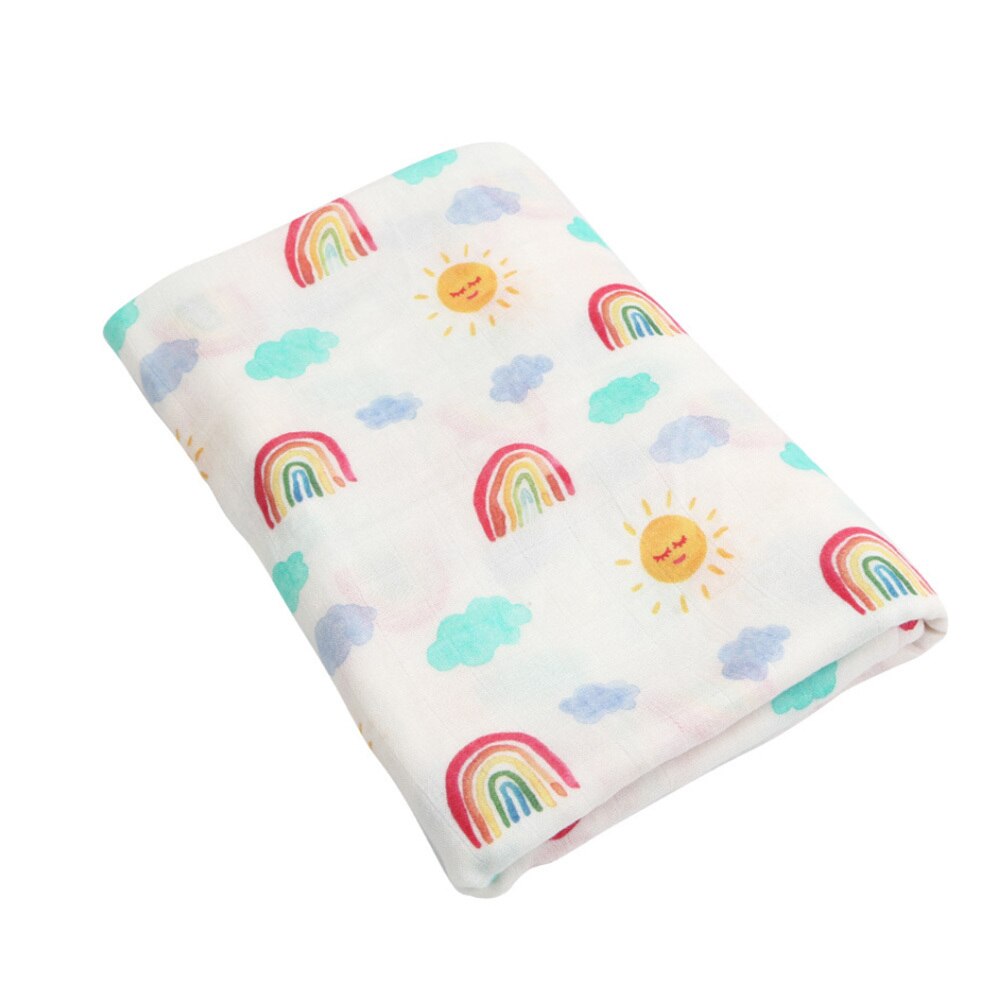 Baby bomull filt muslin swaddle filt badhandduk bomull filt spädbarn wrap baby höst vinter 120*120cm: A2