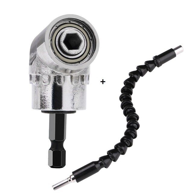 1/4" Inch Magnetic Angle Bit Adapter Screwdriver Chucks and Wrenches 105 Degree Adjustable Angle Drill Adapter: Drill And Shaft