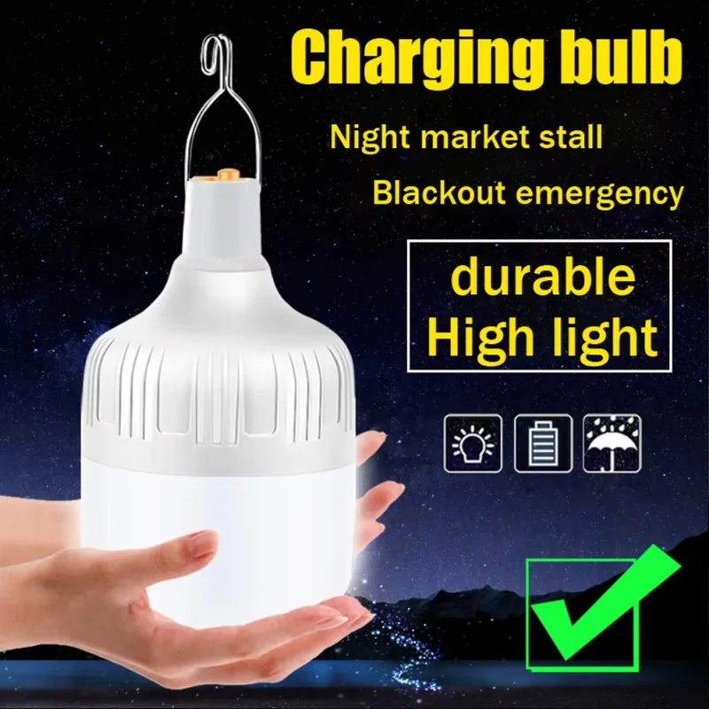 USB Oplaadbare LED Noodlantaarn 30W 60W 100W 3 Modus Buitenverlichting Duurzame Draagbare LED Lampen voor Camping Vissen