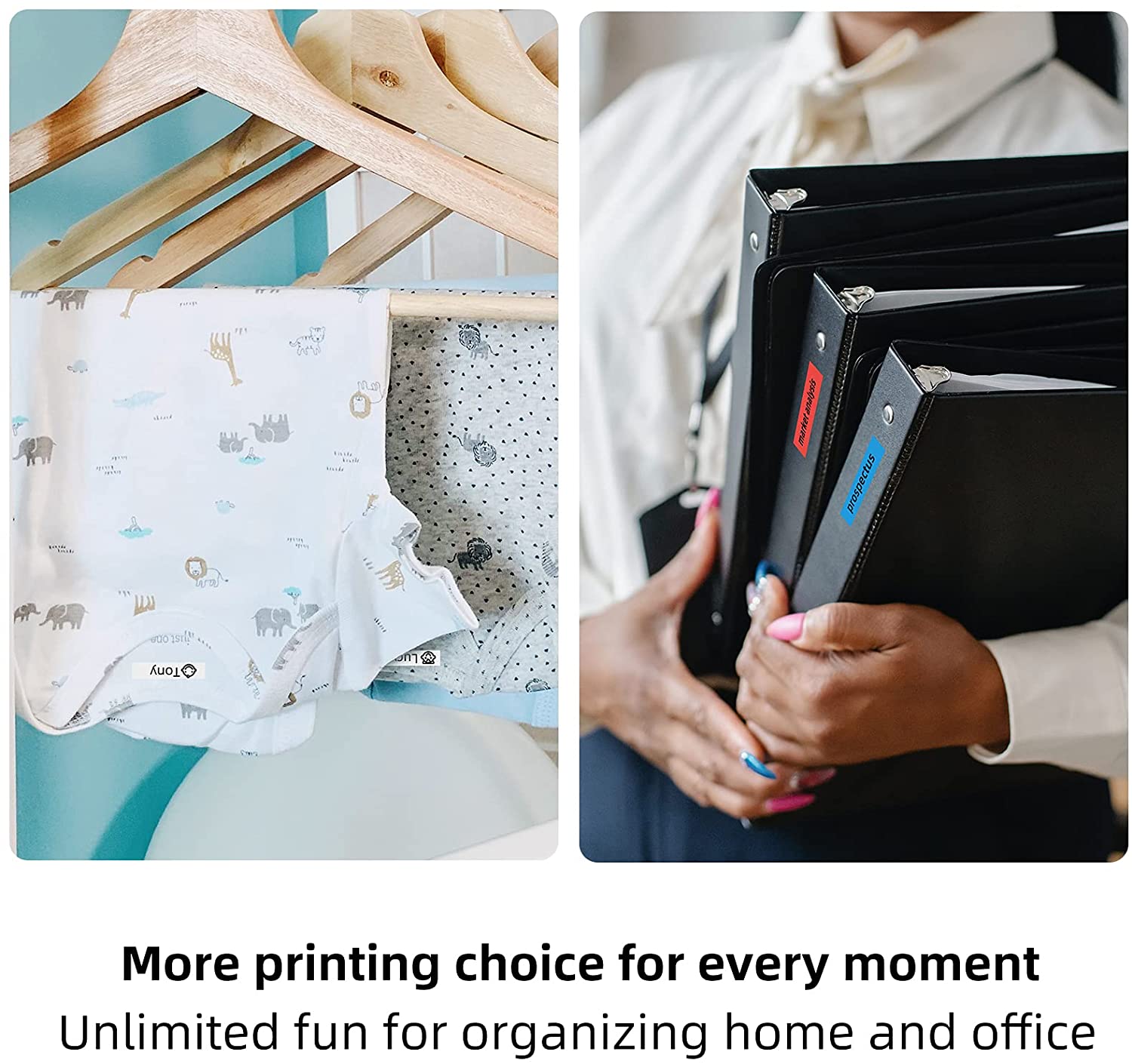 Phomemo Printer Transfer Thermal Printing With 4 Rolls White Label Tapes Mini Impresora Label Maker Using Organization