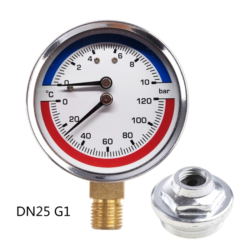 High Accuracy Temperature Pressure Gauge Thermo-manometer Boiler Floor Heating