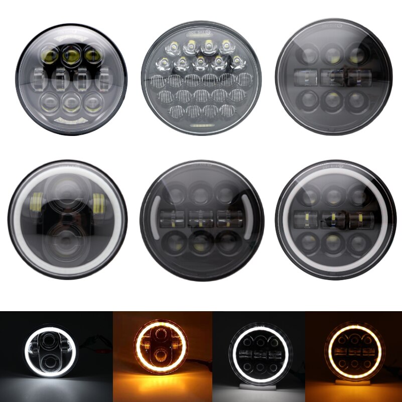 headlight for 883 Harley Dyna Sportster XL883 XL1200 5.75 inch motorcycle round led headlight assembly High power with lens