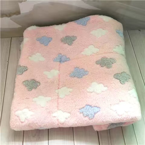 Mjuk hundfilt förtjockad husdjursmatta för valp chihuahua sovmatta för katter och hundar varm hushållsmatta husdjurstillbehör: Xl / Guld-