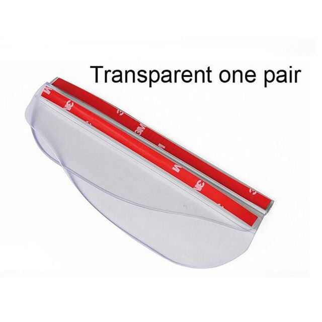 Accessoires de rétroviseur de voiture en PVC Flexible, 2 pièces/lot, pare-pluie, lames imperméables, couverture de sourcils: TRANSPARENT