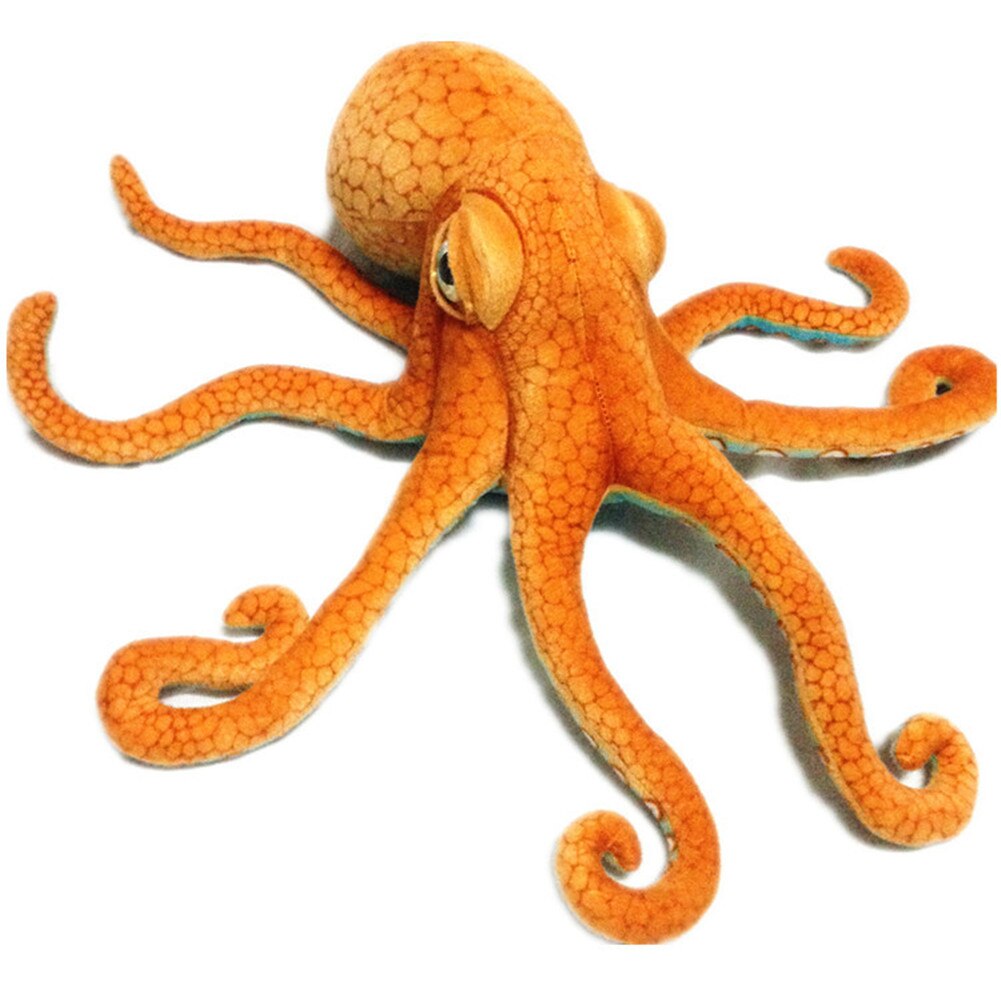 Echte Leven Octopus Knuffel Simulatie Van Marine Dieren Knuffel Octopus Auto Sofa Kussen Kussen Decoratie Speelgoed 80cm