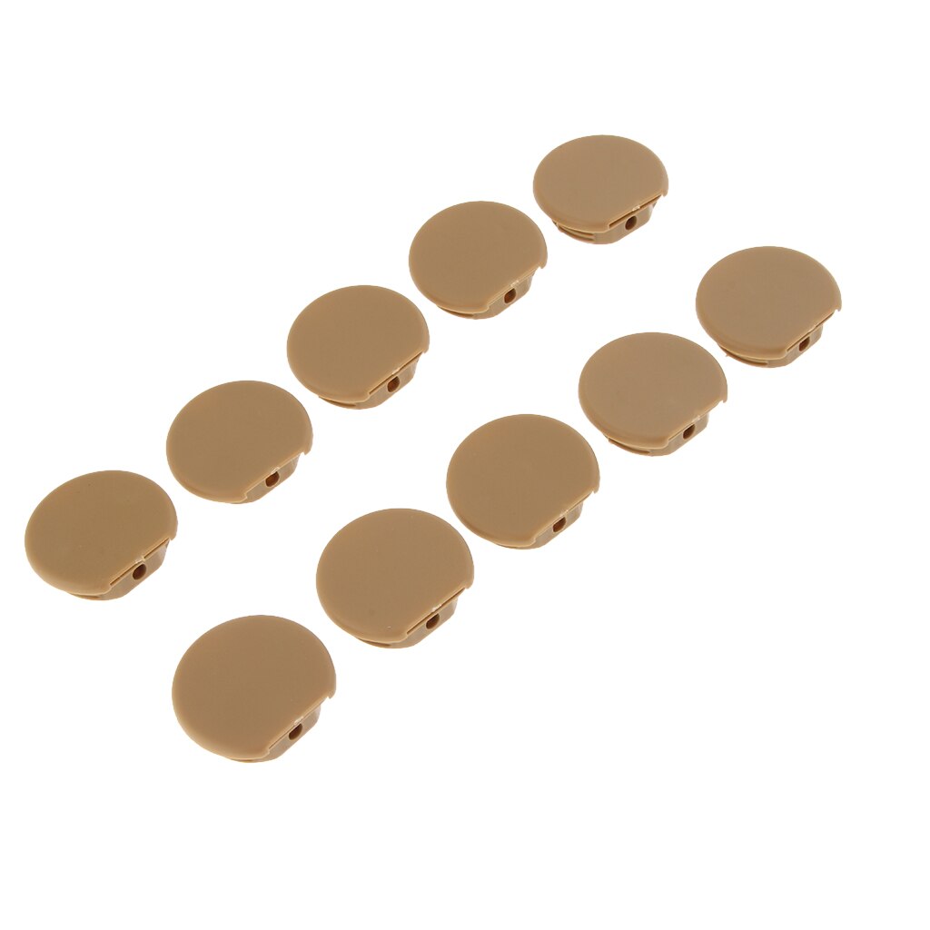 10 Pieces Plastic Right Angle Connector Furniture Corner Hinge Fixed Bracket: Tan